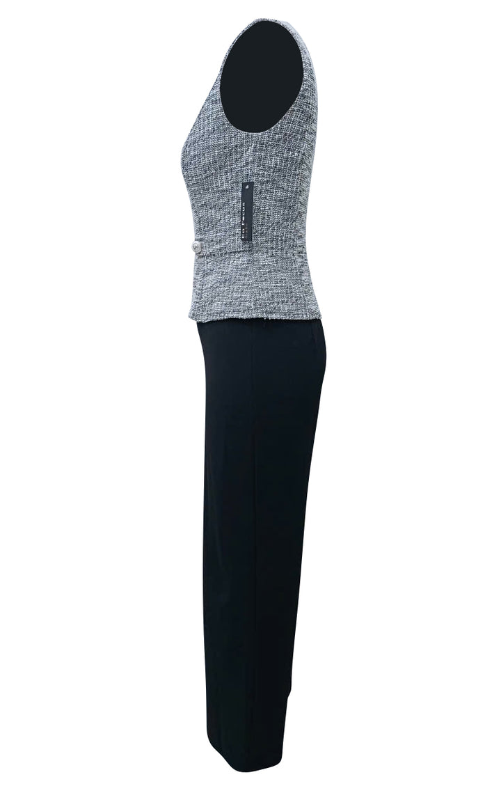 Tweed boucle top jumpsuit